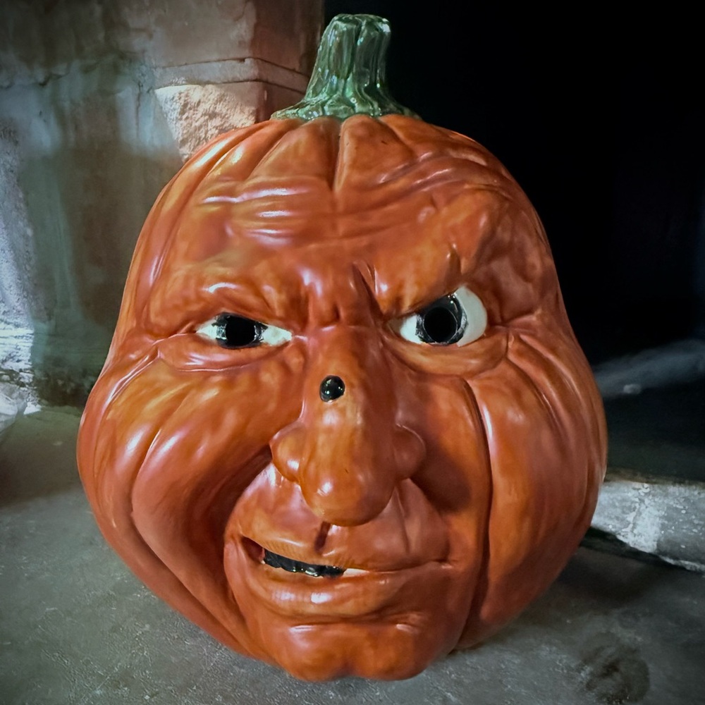 Vintage Halloween Ceramic Pumpkin